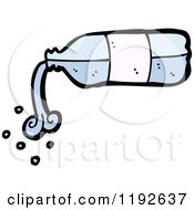 Cartoon Of A Water Bottle Royalty Free Vector Illustration