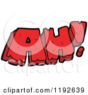 Cartoon Of The Word Ah Royalty Free Vector Illustration by lineartestpilot