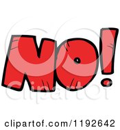 Cartoon Of The Word No Royalty Free Vector Illustration by lineartestpilot
