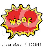 Cartoon Of The Word Woof Royalty Free Vector Illustration
