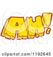 Cartoon Of The Word Ah Royalty Free Vector Illustration by lineartestpilot