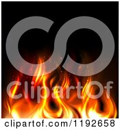 Clipart Of Hot Orange And Red Flames Over Black Royalty Free Vector Illustration by TA Images #COLLC1192658-0125