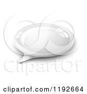 Poster, Art Print Of 3d Reflective White Speech Bubble On Shading