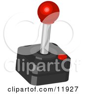 Entertainment System Joystick For A Game Clipart Illustration by AtStockIllustration