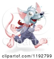 Cartoon Of A Sweaty Rat In A Business Suit Running A Race Royalty Free Vector Clipart by AtStockIllustration