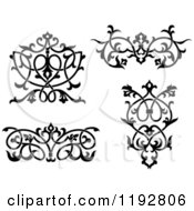 Poster, Art Print Of Black And White Ornate Floral Victorian Design Elements
