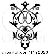 Poster, Art Print Of Black And White Ornate Floral Victorian Design Element 4