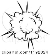 Clipart Of A Black And White Comic Burst Explosion Or Poof Royalty Free Vector Illustration by Vector Tradition SM
