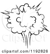 Poster, Art Print Of Black And White Comic Burst Explosion Or Poof 3