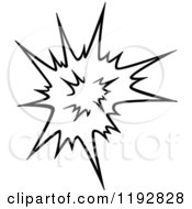 Poster, Art Print Of Black And White Comic Burst Explosion Or Poof 5