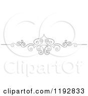 Clipart Of A Black And White Ornate Swirl Border Design Element Royalty Free Vector Illustration