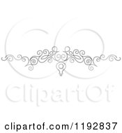 Clipart Of A Black And White Ornate Swirl Border Design Element 5 Royalty Free Vector Illustration