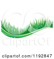 Clipart Of A Green Grass Wave 3 Royalty Free Vector Illustration
