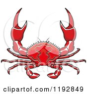 Poster, Art Print Of Red Crab With Pincers