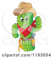 Poster, Art Print Of Green Cacuts Sheriff With A Cowboy Hat