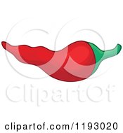 Cartoon Of A Spicy Hot Red Chili Pepper Royalty Free Vector Clipart by visekart