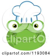 Poster, Art Print Of Smiling Happy Frog Face With A Chef Hat