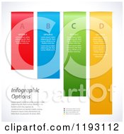 Clipart Of Colorful Infographic Banners With Sample Text Over Shading Vector File And Experience Recommended Royalty Free Vector Illustration