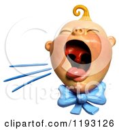 Clipart Of A 3d Baby Boy Screaming Royalty Free CGI Illustration by Amy Vangsgard