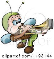 Poster, Art Print Of Musical Bug Playing A Trombone