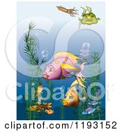 Poster, Art Print Of Aquatic Plants And Fish Underwater