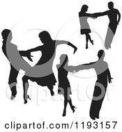 Poster, Art Print Of Black Silhouetted Latin Dancers