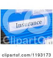 Poster, Art Print Of 3d Insurance Tag On A Hanging File Folder