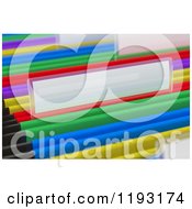 Poster, Art Print Of 3d Blank Labels On Colorful Hanging File Folders In A Cabinet