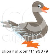 Poster, Art Print Of Cute Goose Or Duck In Profile