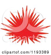 Cartoon Of A Red Sea Urchin Royalty Free Vector Clipart