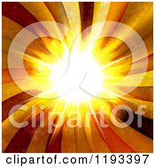 Poster, Art Print Of Bright Burst With Grungy Rays