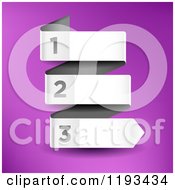 Clipart Of A Numbered Infographic Paper Arrow Banner Royalty Free Vector Illustration