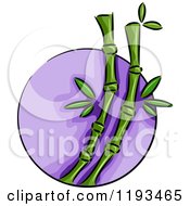 Purple Circle And Bamboo Wellness Icon