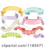 Cartoon Of Colorful Ribbon Banners Royalty Free Vector Clipart by BNP Design Studio