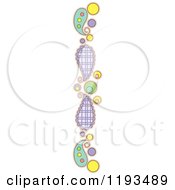 Cartoon Of A Vertical Whimsy Paisly Border Royalty Free Vector Clipart