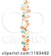 Cartoon Of A Patterned Paisly Splash Vertical Border 3 Royalty Free Vector Clipart