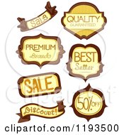 Poster, Art Print Of Brown And Yellow Retail Store Product Labels