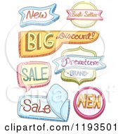 Poster, Art Print Of Colorful Shaped Retail Store Labels