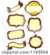 Poster, Art Print Of Brown And Yellow Blank Labels