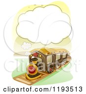 Poster, Art Print Of Steam Cloud Frame Over A Train