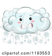Poster, Art Print Of Cold Shivering Snow Cloud Mascot
