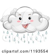 Poster, Art Print Of Happy Rain Cloud Mascot