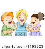 Girl And Toy Boys Laughing