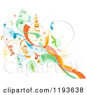 Poster, Art Print Of Colorful Pop Of Confetti Ribbons Over A Splash