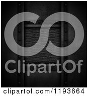 Clipart Of 3d Mesh Metal Framed With Rivets And Cement Royalty Free CGI Illustration