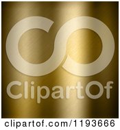 Clipart Of A 3d Brushed Gold Metal Background With Diagonal Strokes Royalty Free CGI Illustration