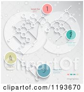 Numbered Infographics Circles And Networked Lattice With Sample Text On Gray