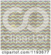 Poster, Art Print Of Pink Yellow Brown And Blue Grunge Chevron Pattern