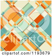 Clipart Of A Retro Abstract Rectangle Background Royalty Free Vector Illustration