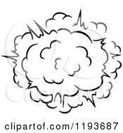 Black And White Comic Burst Explosion Or Poof 8